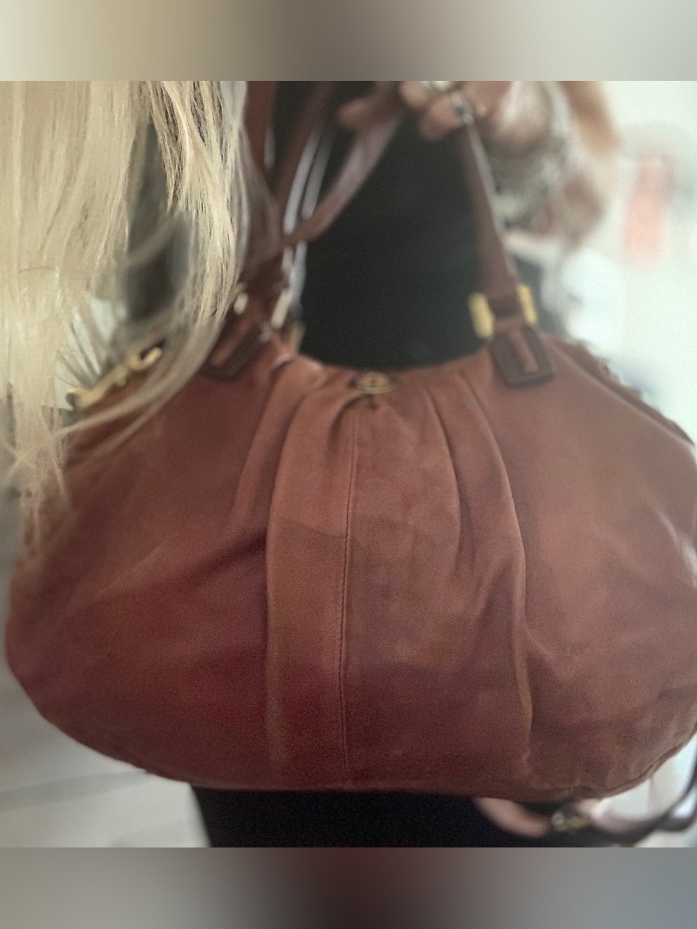 TORY BURCH VERONA COGNAC CROSSBODY SATCHEL BAG - Picture 8 of 15